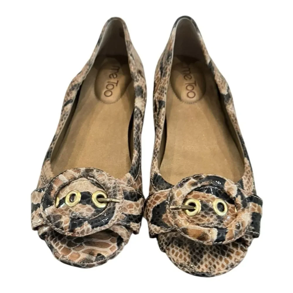New Me Too “Florence” Women's Snake Print Ballet Flats 6.5